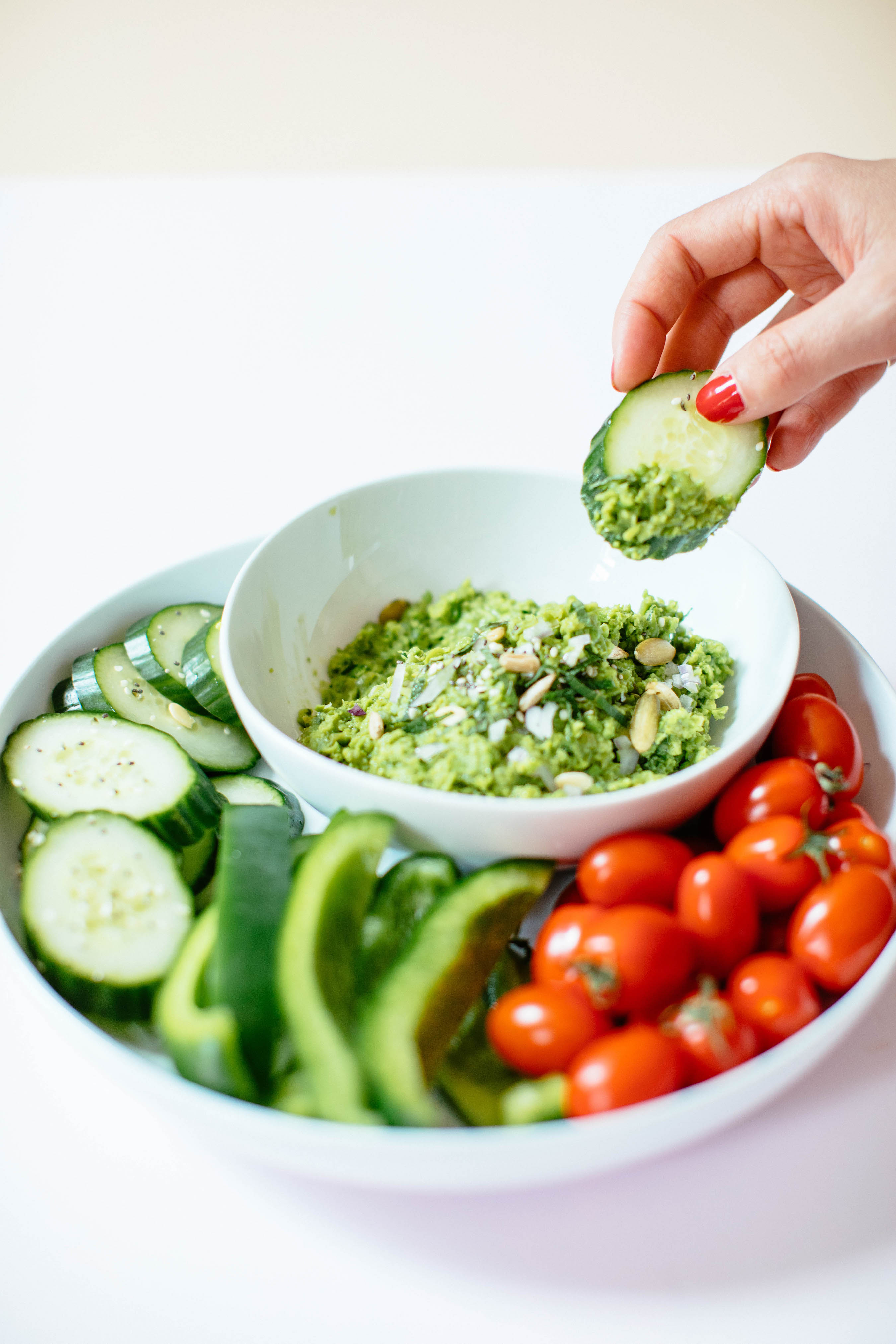 Minty Pea Vegan Dip | Nutrition Stripped